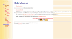 Desktop Screenshot of codehelp.co.uk